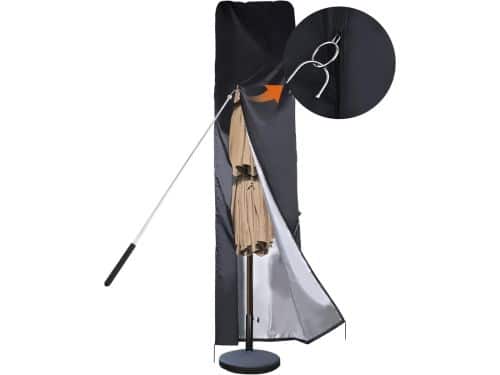 SnelShoppen - 420D Waterdichte Parasolhoes voor Tuinparasol 270cm/390cm - Grote