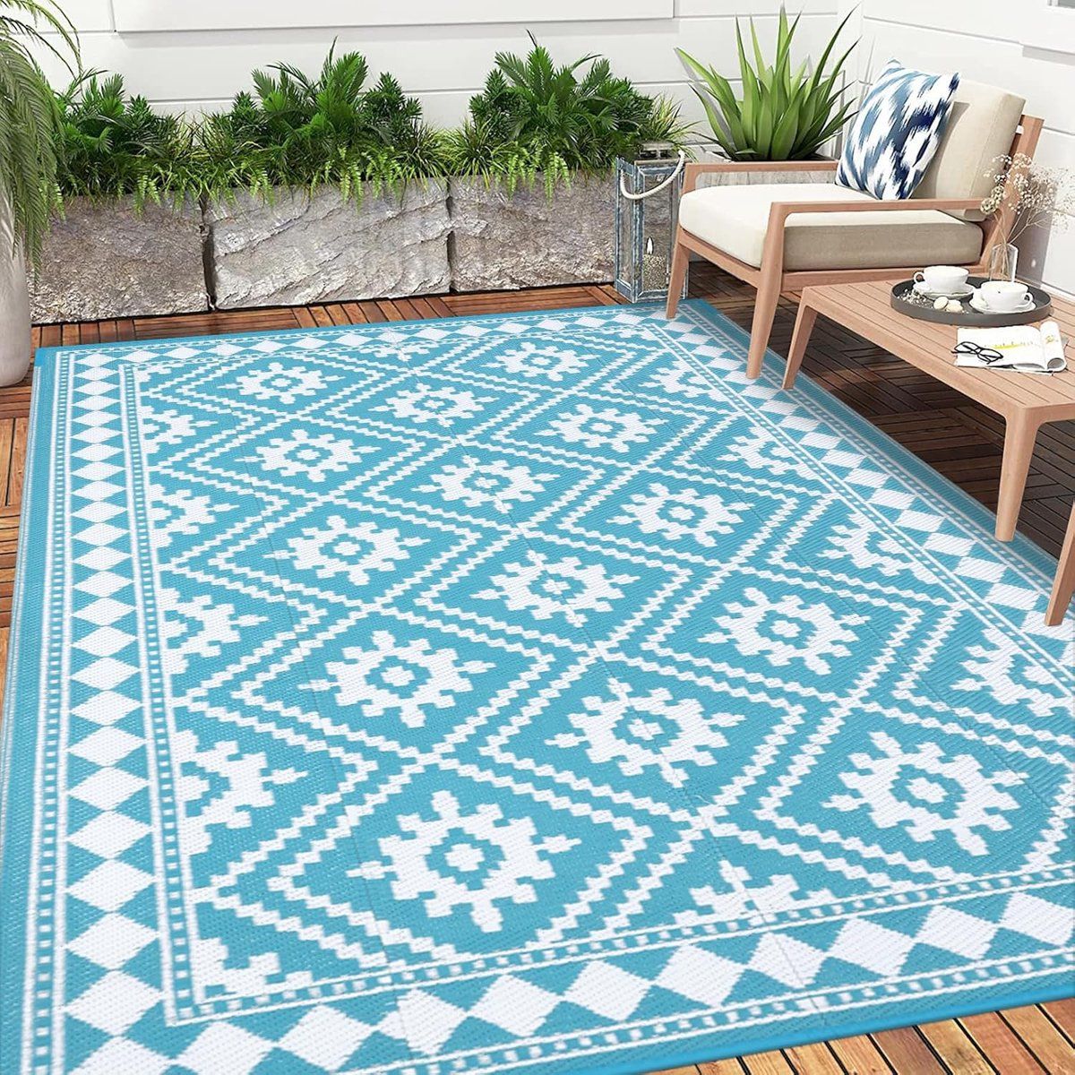 snelshoppen extra large tuinmat 180x270cm waterdicht duurzaam vouwbaar recycled