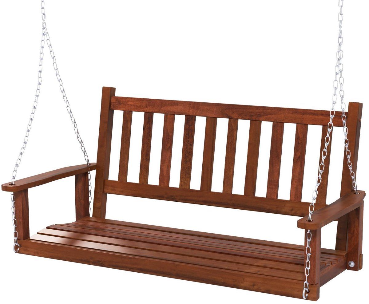 snelshoppen fantask 2 zits schommelbank van massief hout hangbank
