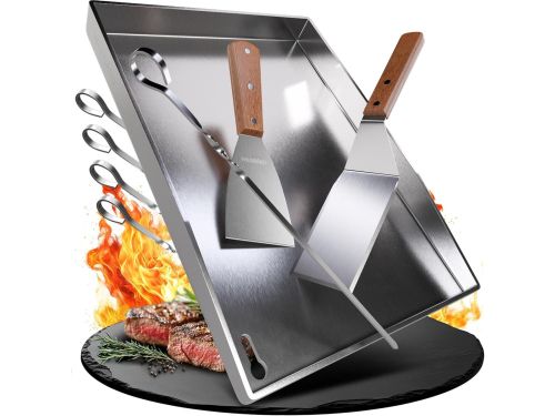 SnelShoppen - Plancha Grill Plate 40x30 cm van RVS