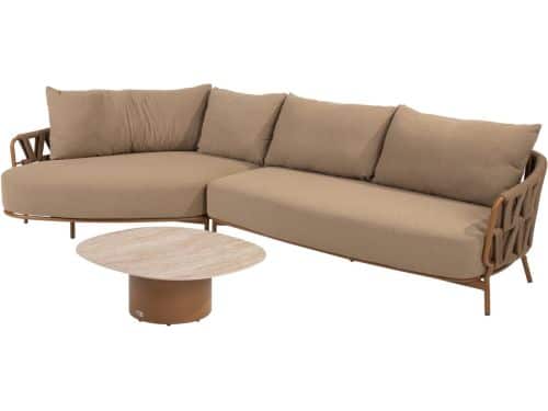 Sofie Biarritz chaise longue loungeset 3 delig keramiek amber 4