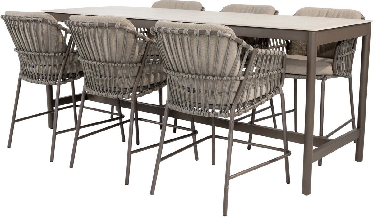 soho capalbio high dining tuinset 220x75xh95 cm 7 delig keramiek