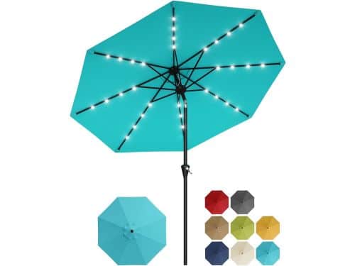 Solar Parasol met 32 LED-lampjes - Ø 270 cm