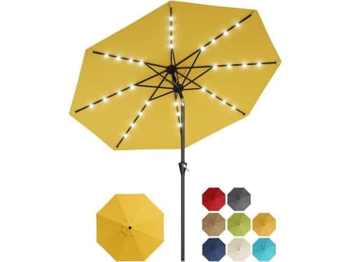 Solar Parasol met 32 LED-lampjes - Ø 300 cm