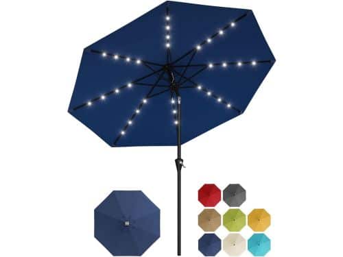 Solar Parasol met 32 LED-lampjes - Ø 300 cm