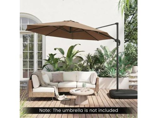 Solidchoice - Dailygoods 225 LBS Cantilever parasolvoet met wielen en