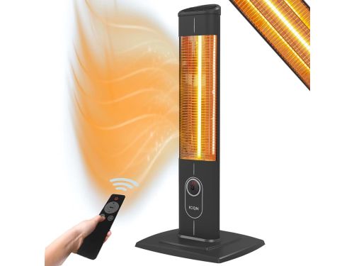 Staande warmtestraler met afstandsbediening, 2300 watt, Infraroodverwarming voor binnen en