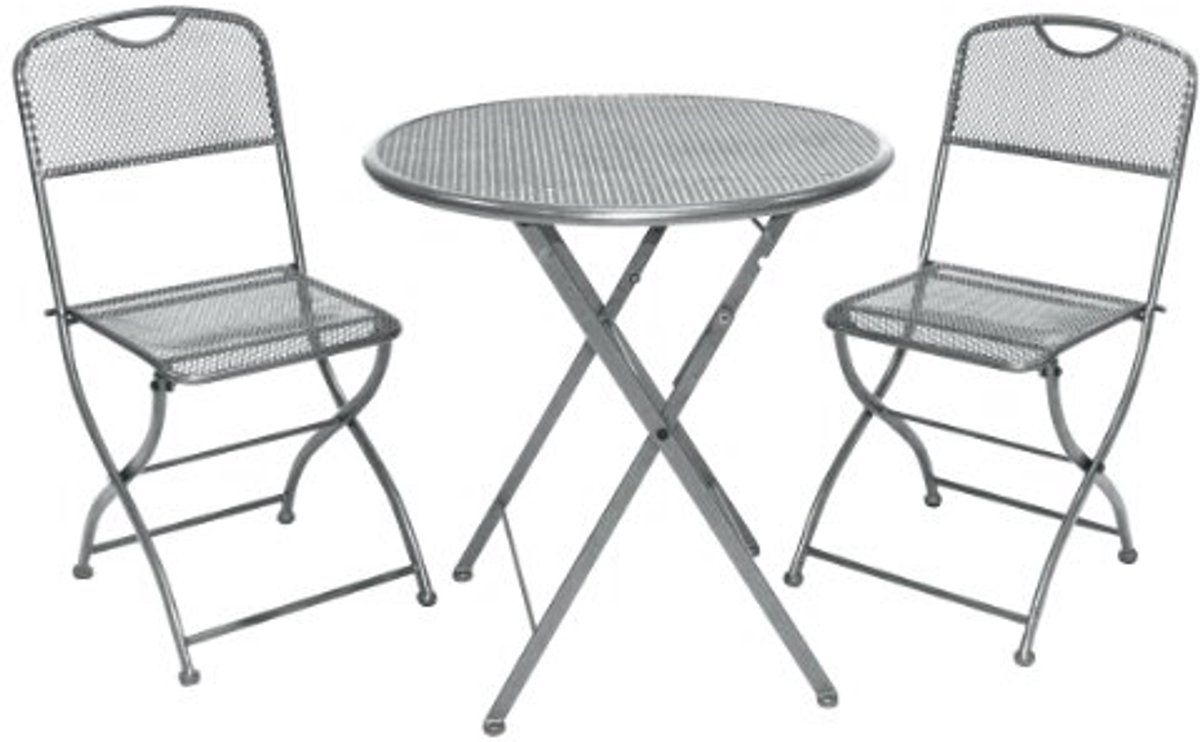 stalen balkonset estera 3 delige set met tafel en 2