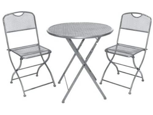 Stalen Balkonset Estera - 3-delige Set met Tafel en 2
