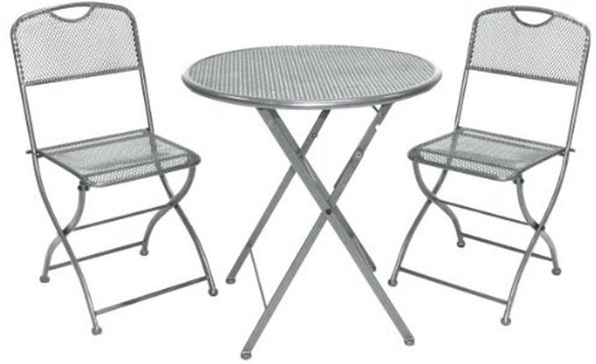 stalen balkonset estera 3 delige set met tafel en 2
