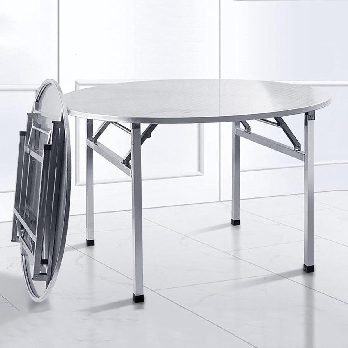 stalen klaptafel ronde tafel veelzijdig gebruik sterk
