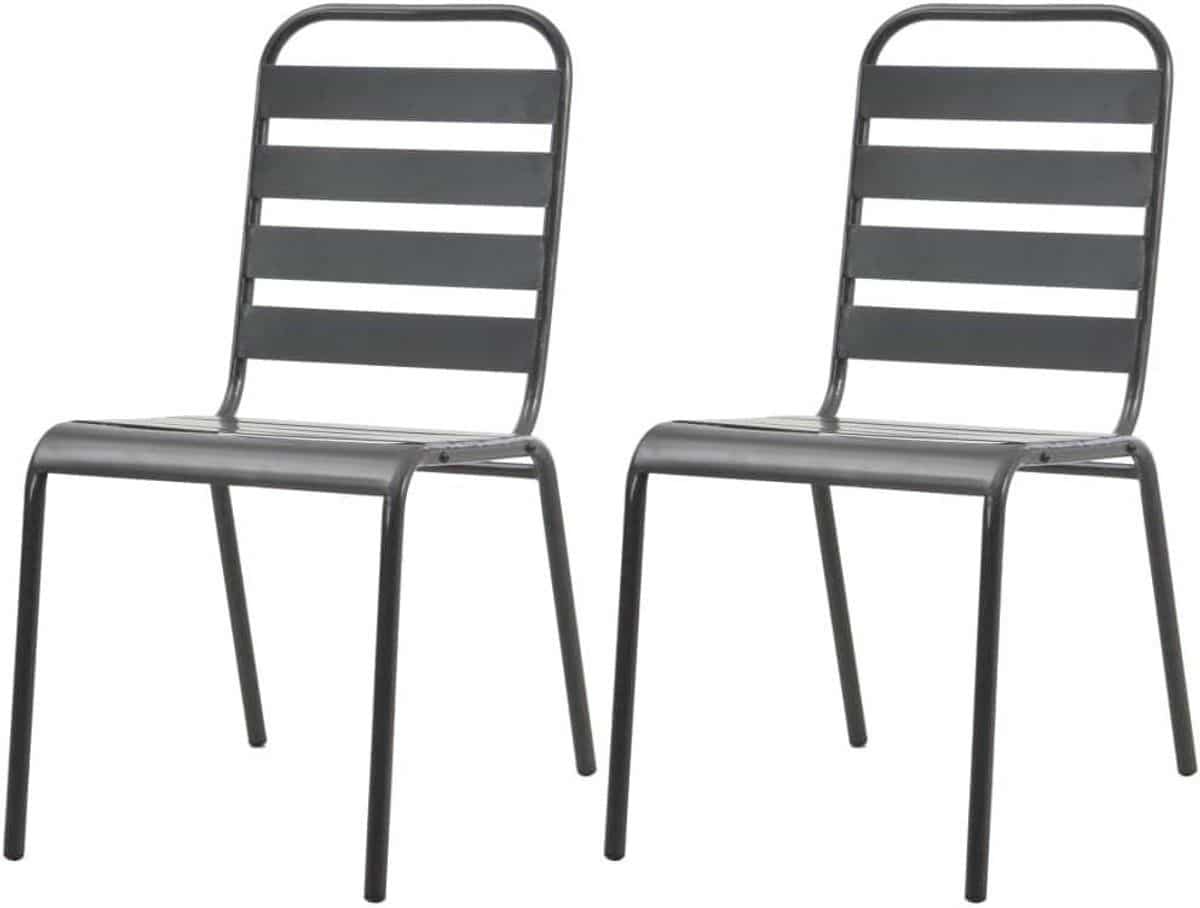stapelbare stoelen buitenstoelen tuinstoelen terras dineren roestvrij