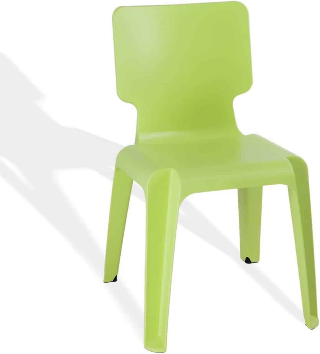 stapelbare tuinstoel lichtgroen robuust kunststof en comfortabel