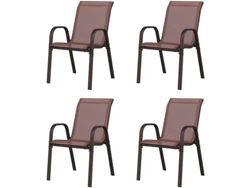 Stapelbare tuinstoelen - Buitenstoelen Balkon - Buiten Zitten - Ruimtebesparend