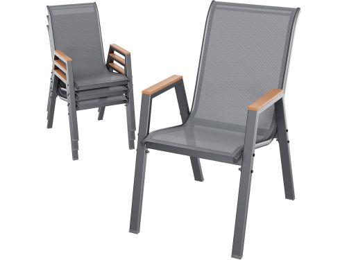 Stapelbare tuinstoelen - Terrasstoelen Balkonstoelen - Buiten Zitten - Hoge