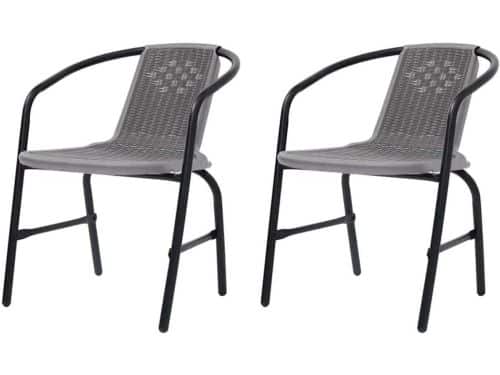 Stapelbare tuinstoelen - Terrasstoelen buiten - Buiten ontspannen - Rotan-look