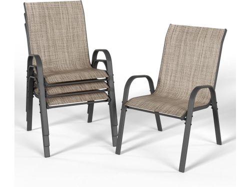 Stapelbare Tuinstoelen - Terrasstoelen Hoge rug - Buiten Ontspannen