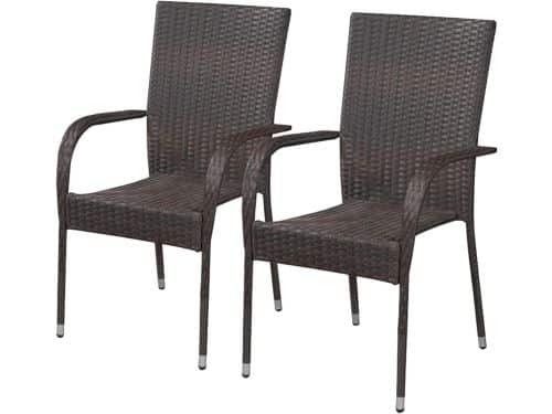 Stapelbare Tuinstoelen - Tuinstoel Polyratten - Buiten Zitten - Waterafstotend