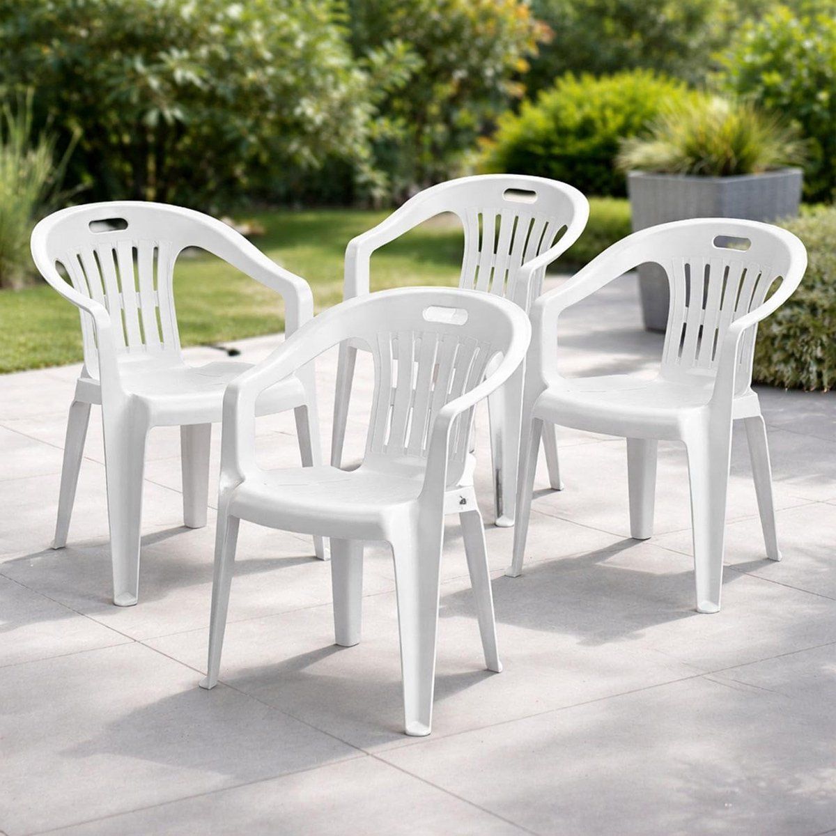 stapelstoelen tuin balkonstoel bistrostoel buiten zitten ruimtebesparend