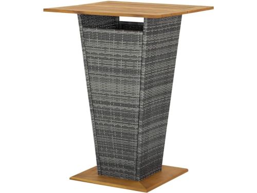Statafel Polyrotan - Buitentafel Bartafel - Terras Genieten - Acaciahouten