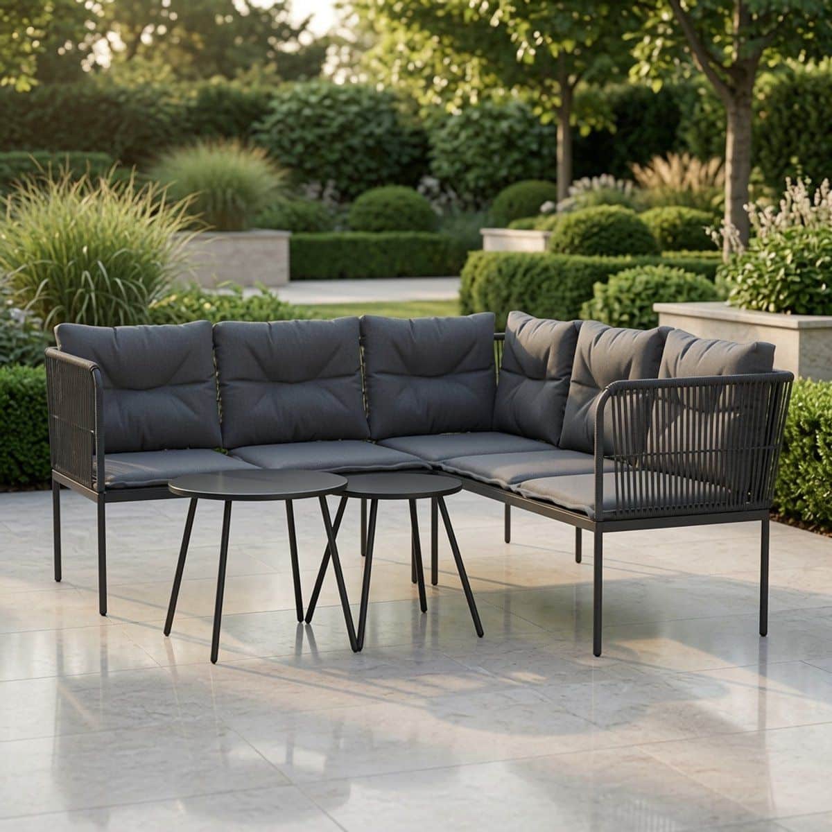 steel line tuinsofa zwart zwart zwart