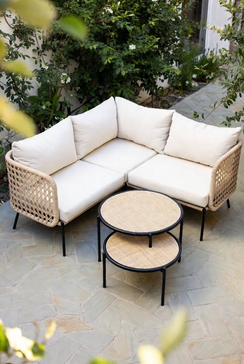steel textile xl tuinsofa zwart zwart medahomestore