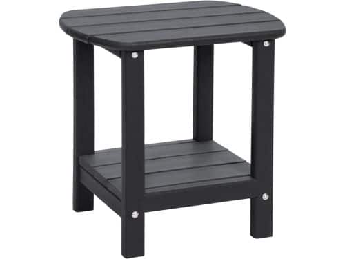 Stevige 2-laags Buiten bijzettafel - Weerbestendig HDPE Tuin Tafel
