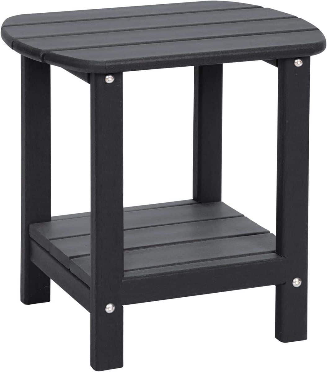 stevige 2 laags buiten bijzettafel weerbestendig hdpe tuin tafel