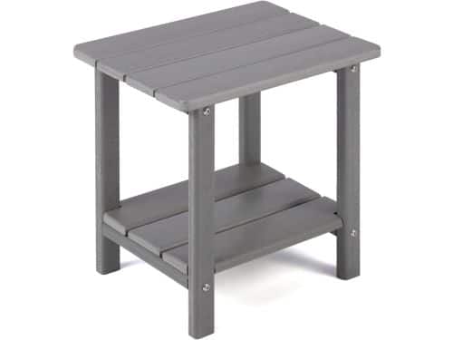 Stevige Bijzettafel Buiten met 2 Niveaus voor Tuin en Terras