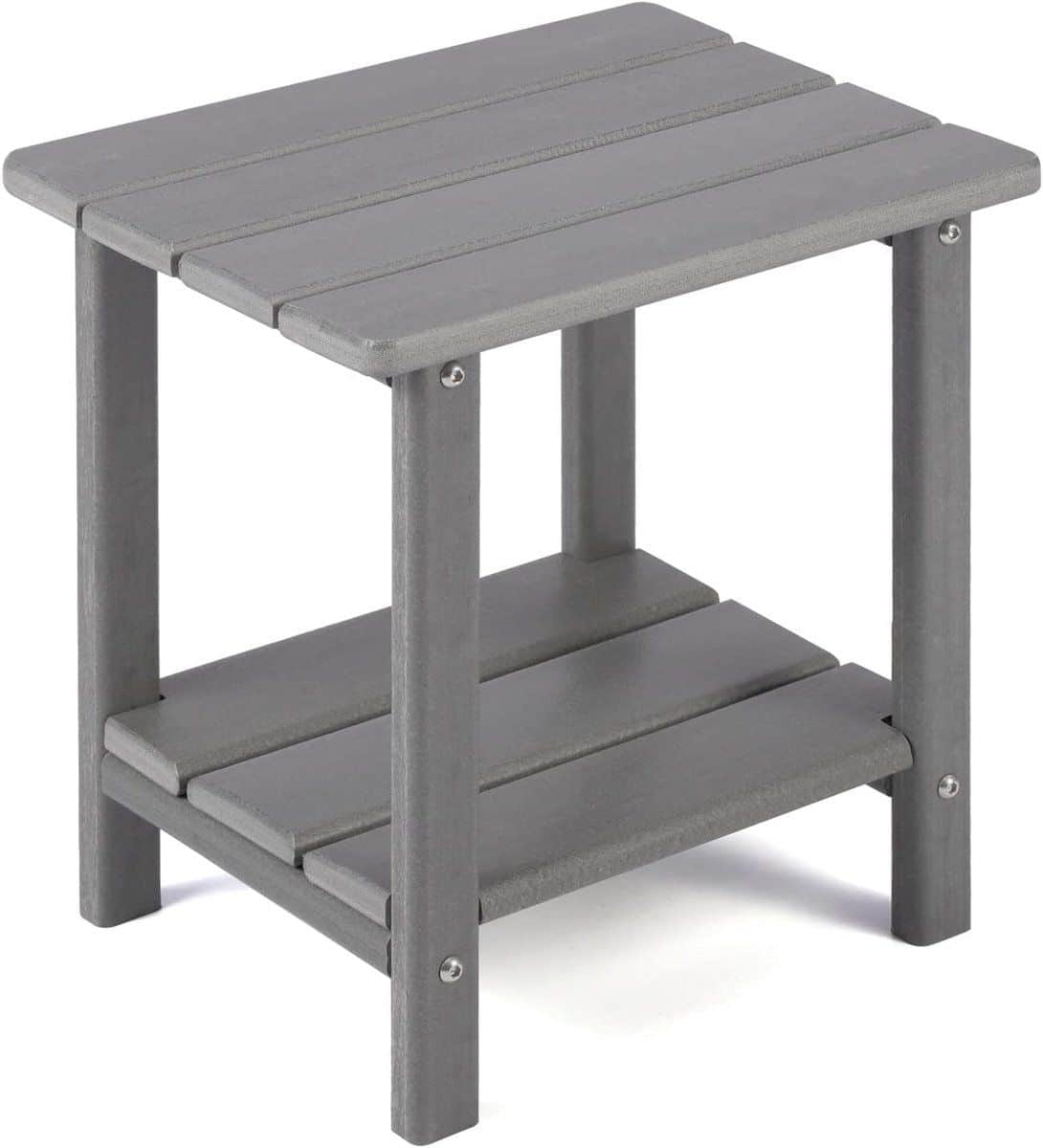 stevige bijzettafel buiten met 2 niveaus voor tuin en terras