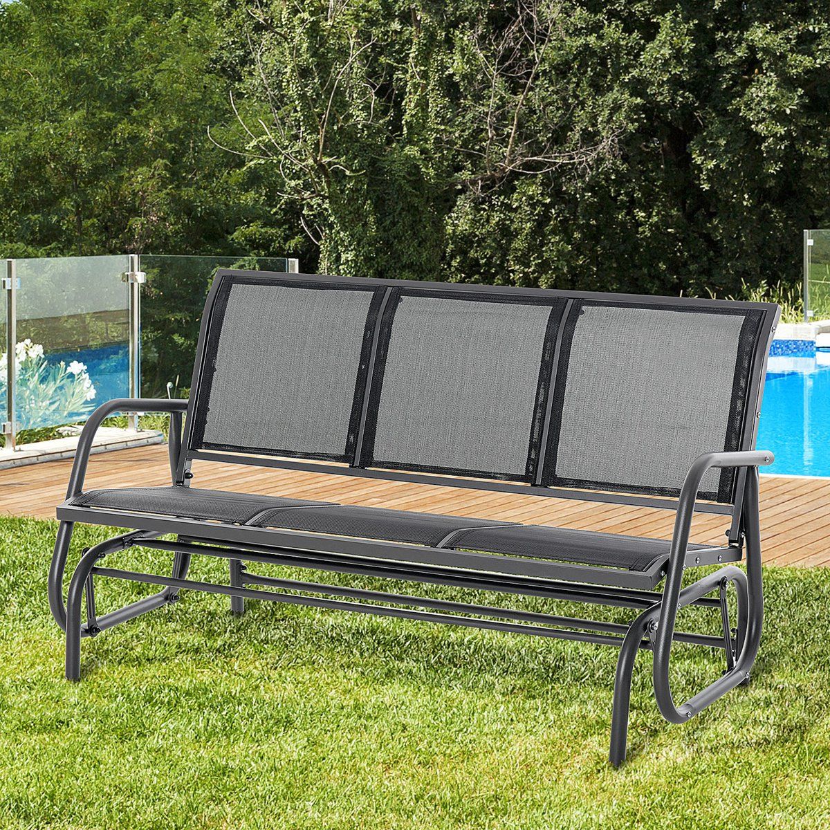 stilvora schommelbank 3 zits met schommelfunctie 147 x 75
