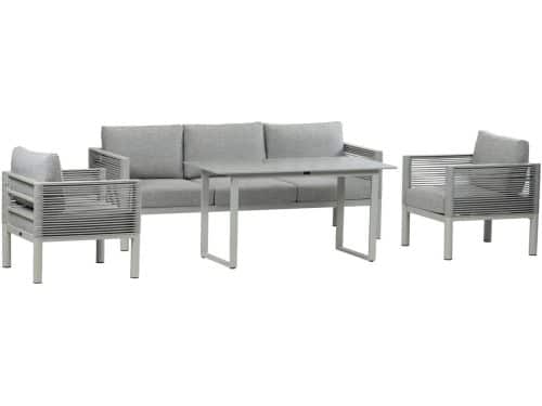 Stoel-Bank Lounge Dining Set Cuba | 3-zitsbank | Sand