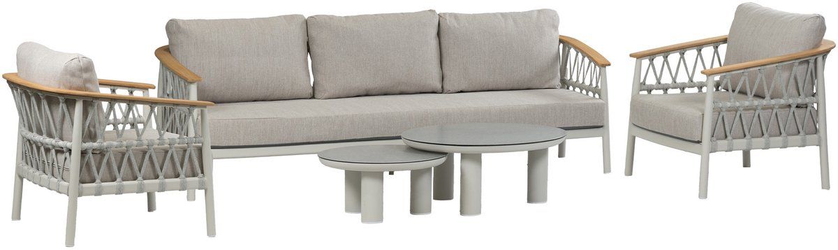 stoel bank loungeset capri | 3 persoonsbank | naturel