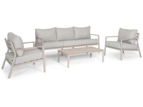 Stoel en Bank Loungeset 5 personen Aluminium Taupe Lifestyle Garden