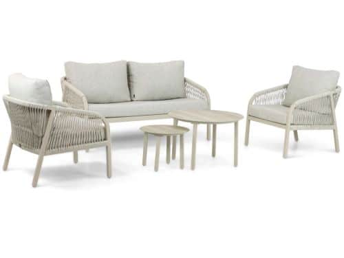 Stoel en Bank Loungeset 5 personen Aluminium/rope Taupe Lifestyle Garden