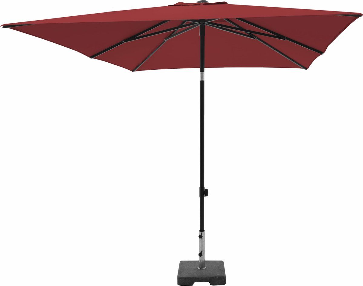 stokparasol moraira push up 230x230cm polyester brickred grade 6 zo…