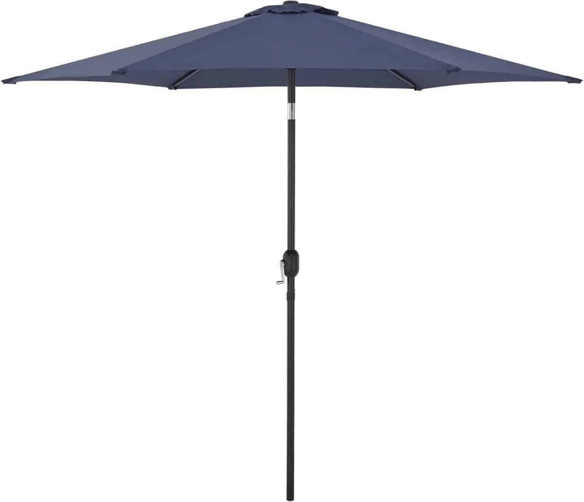 stokparasol Ø270 cm donkerblauw uv bestendig en waterafstotend voor tuin