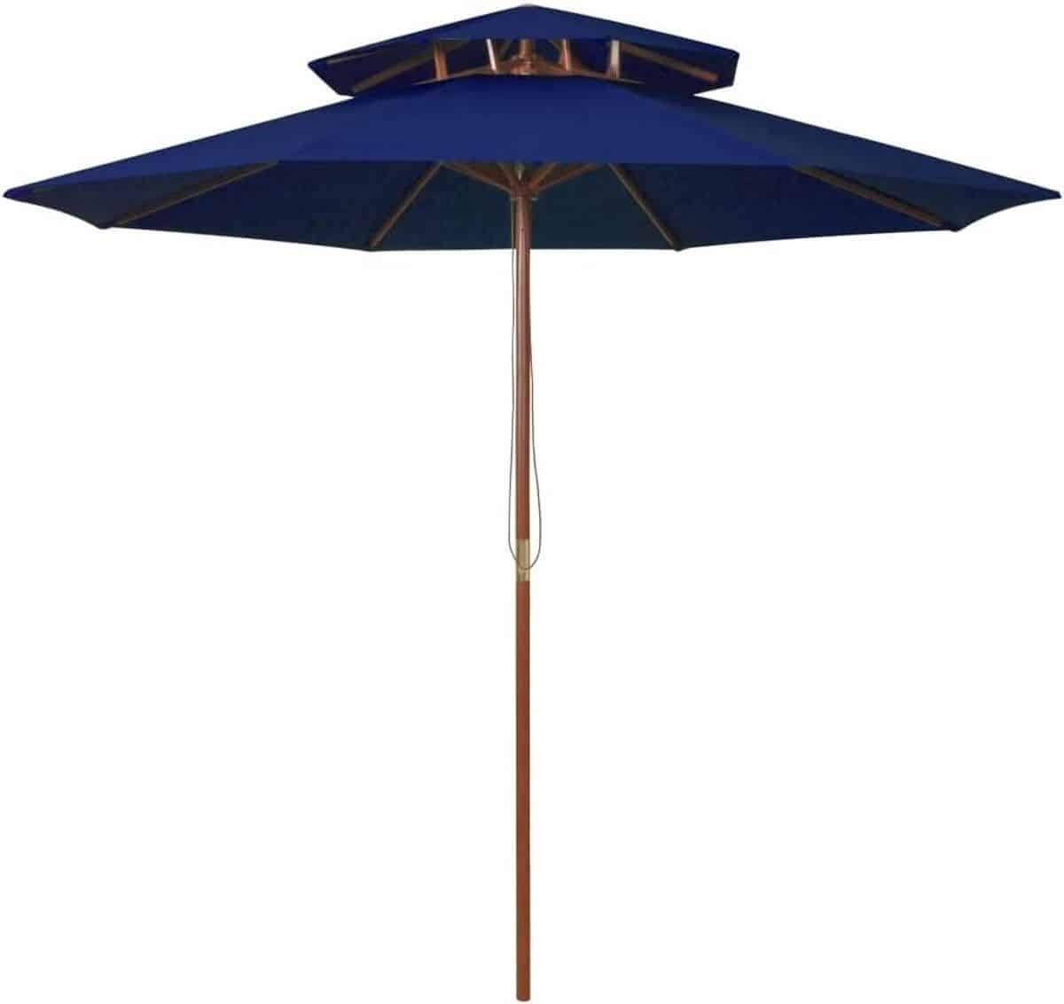 strandparasol dubbel dak zweefparasol balkonparaplu zonwering creëren