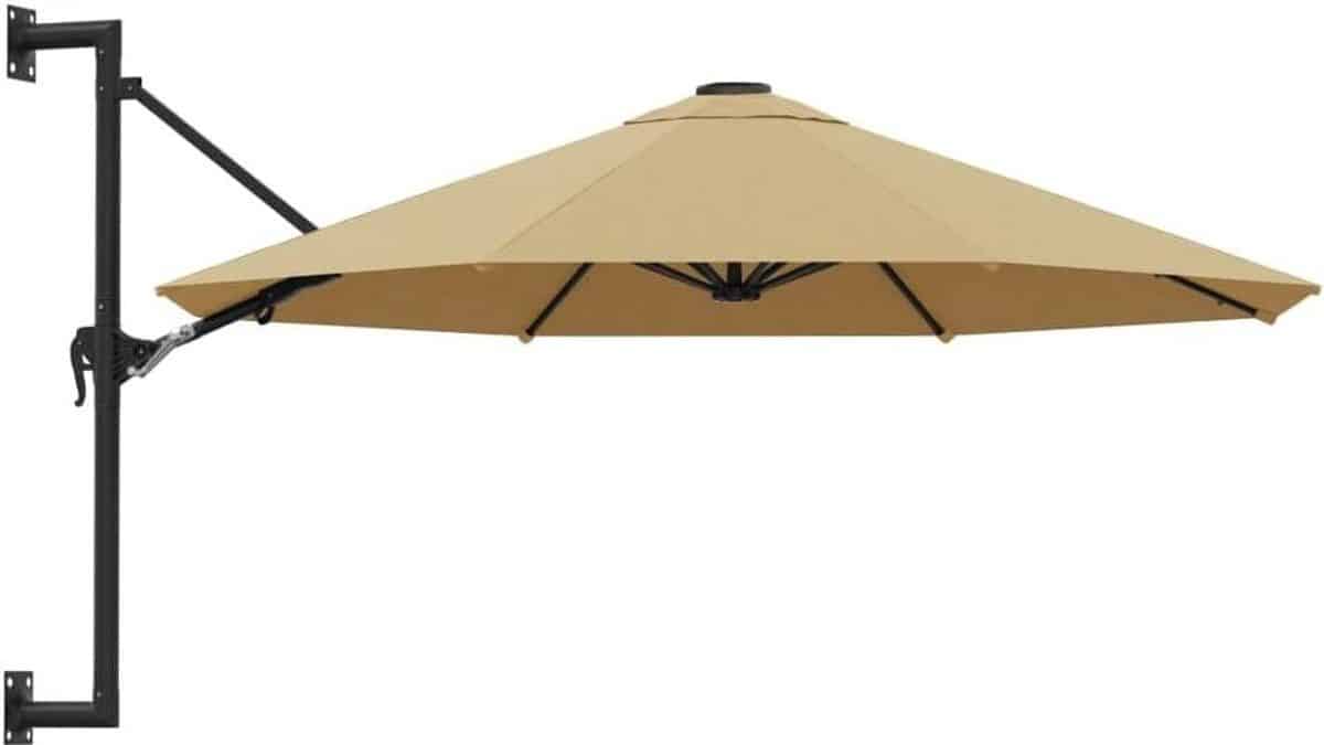 strandparasol zweefparasol balkon buitenruimte schaduw wandmontage metalen
