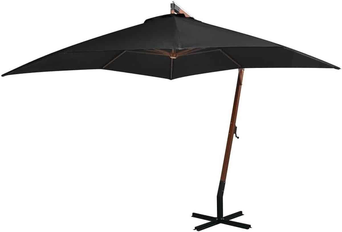 strandparasol zweefparasol balkonparaplu tuinparasol buiten ontspannen massief