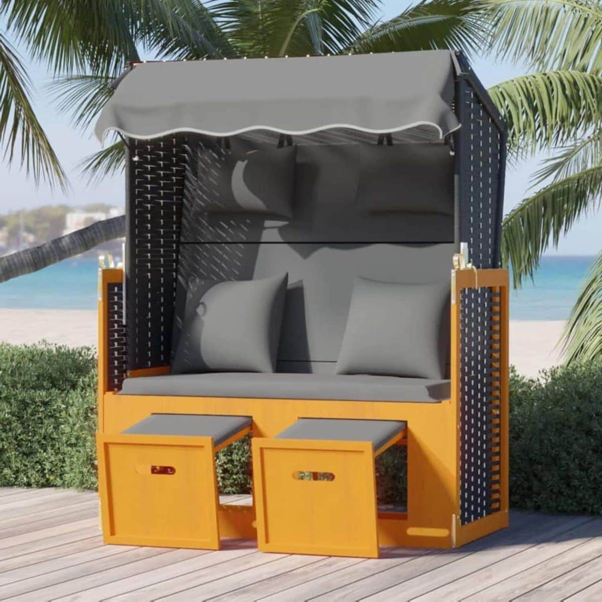 strandstoel voor 2 tuinstoel lounger ontspannen buiten
