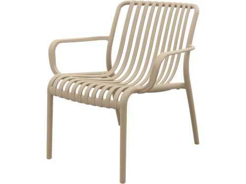 Stripe Loungestoel stapelbaar - Taupe