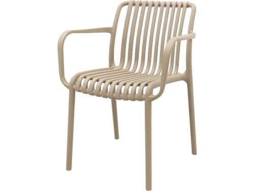 Stripe stapelbare tuinstoel - Taupe