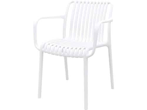 Stripe stapelbare tuinstoel - Wit
