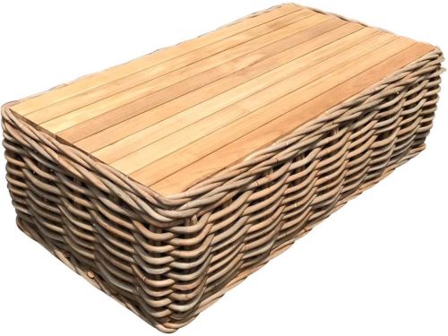 Sumatra lounge tuintafel naturel rotan - teak