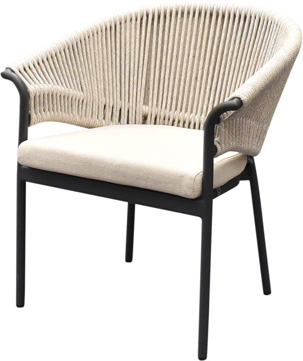 suns santorini dining tuinstoel matt royal grey camel sand
