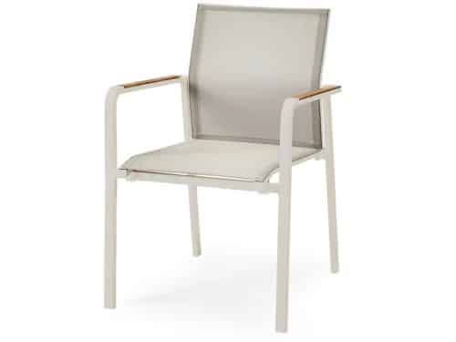 SUNS Tutti stapelbare tuinstoel met teak armleuning - Camel Sand