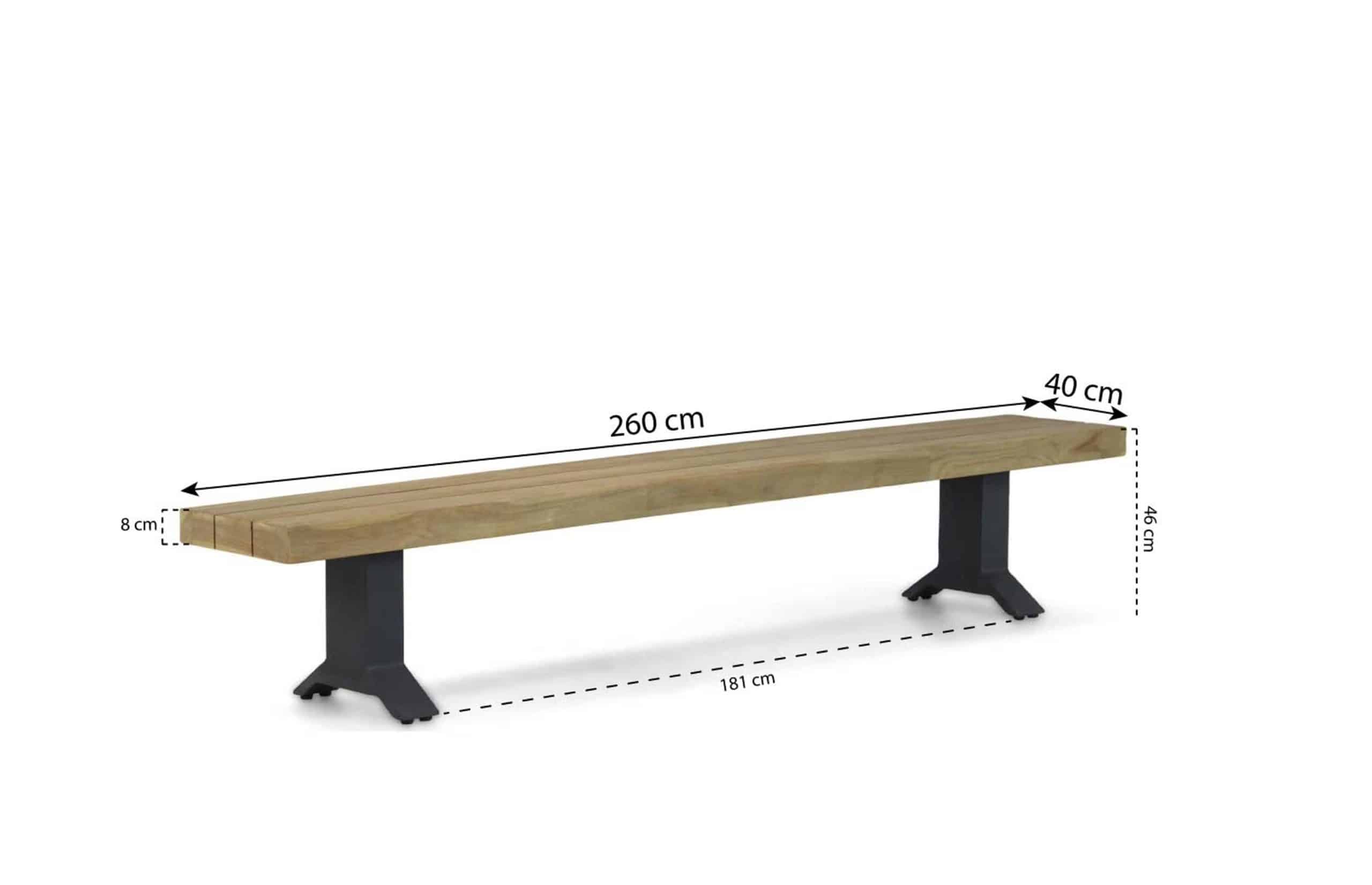 superior dining picknickbank 260×40 cm