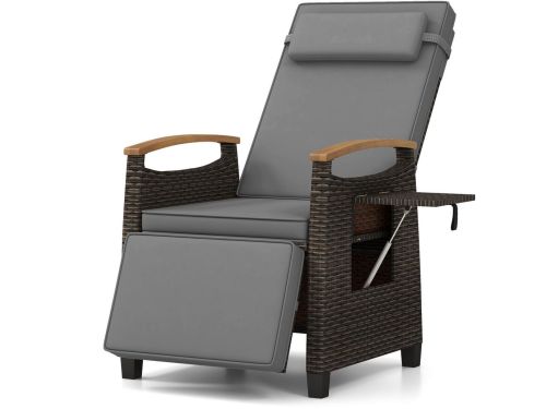SureDeal® - Ligbed - Stucks Relaxstoel Rattan - Zachte Kussens