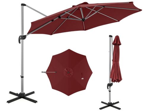 SureDeal® - Parasol - Terraszonnescherm Rond Vrijdragend - Draaiing Verstelbare